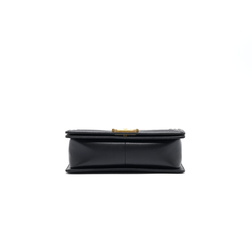 Chanel Boy Chanel Handbag Caviar Black