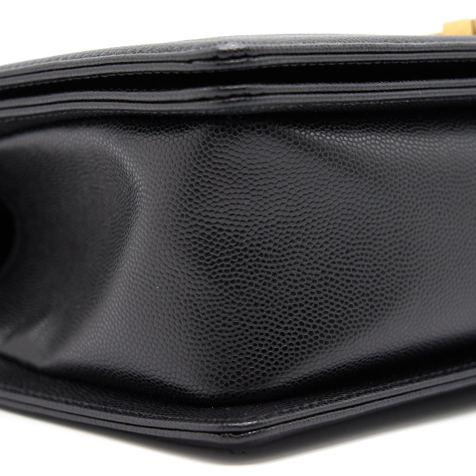 Chanel Boy Chanel Handbag Caviar Black