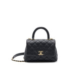 Chanel Extra Mini Coco Handle Flap Bag Black L