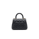 Chanel Extra Mini Coco Handle Flap Bag Black L