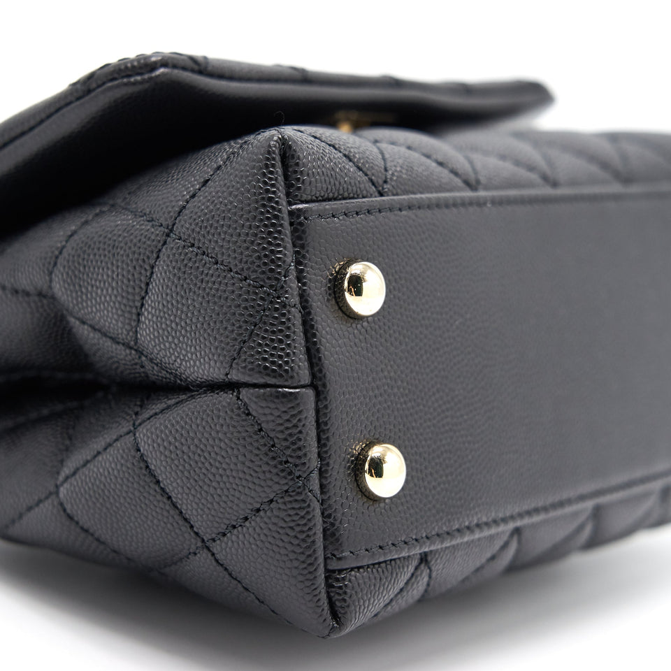 Chanel Extra Mini Coco Handle Flap Bag Black L