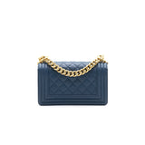 Chanel Small Leboy Cavier Dark Blue