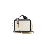 Chanel Caviar Small Vanity case black & white