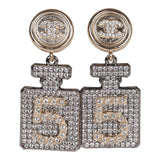 Chanel Crystal Embellished No. 5 Bottle Earrings