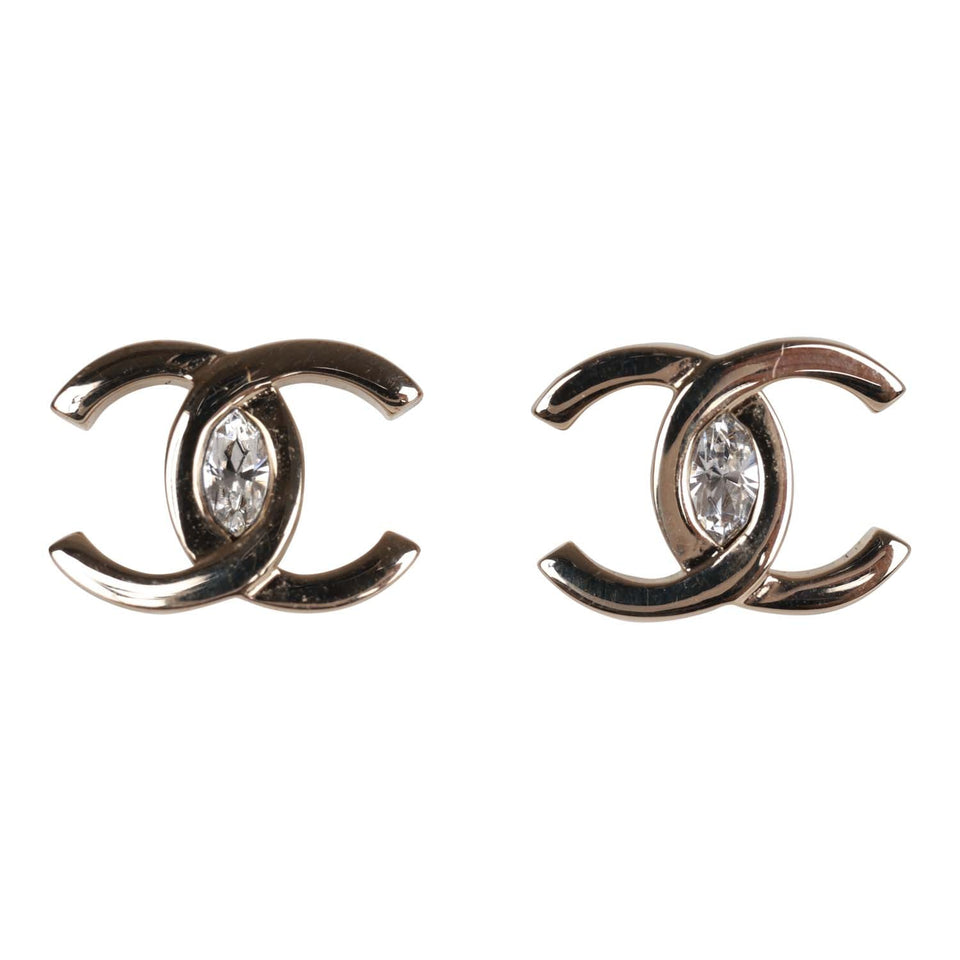 Chanel Classic "CC" Faux Crystal Earrings