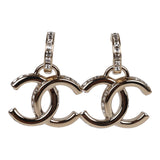 Chanel Gold Crystal CC Dangle Earrings