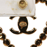 Chanel Heart Shaped Rhinestone Earrings With Gold Metal CC Drop
