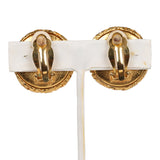 Chanel Vintage 24K Gold Plated Lava CC and Faux Pearl Earrings