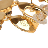 Chanel CC Crystal Dangle Earrings Gold Hardware