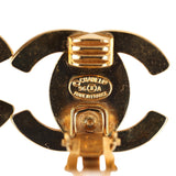 Chanel Vintage 24K Gold Plated Large CC Turnlock Earrings