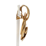 Chanel Vintage Large CC Quilted Knocker Hoop Earrings Gold Hardware