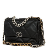 Chanel Large 19 Flap Bag Black Lambskin Mixed Hardware