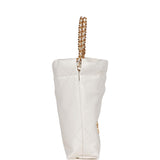 Chanel Mini 22 Bag White Calfskin Antique Gold Hardware