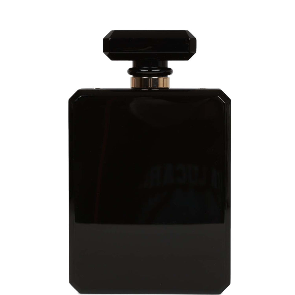 Chanel Minaudiere Perfume Clutch Black Acrylic Light Gold Hardware
