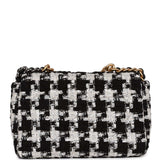 Chanel Medium 19 Flap Bag Black and White Tweed Mixed Hardware
