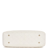 Chanel Large Classic Timeless Tote White Caviar Light Gold Hardware