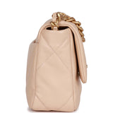 Chanel Medium 19 Flap Bag Beige Calfskin Mixed Hardware