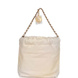 Chanel Mini 22 Bag Champagne Iridescent Calfskin Gold Hardware