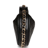 Chanel Chain Around Mini Pouch Black Lambskin Light Gold Hardware