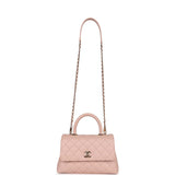 Chanel Small Coco Handle Light Pink Caviar Light Gold Hardware
