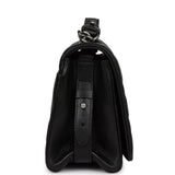 Chanel City Rock Medium Flap Black Goatskin Ruthenium Hardware