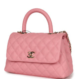 Chanel Small Coco Handle Dark Pink Caviar Light Gold Hardware