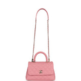 Chanel Small Coco Handle Dark Pink Caviar Light Gold Hardware