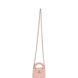 Chanel Nano Kelly Shopper Pink Shiny Aged Calfskin Brushed Gold Hardware