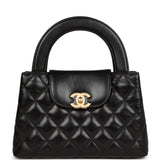 Chanel Small Kelly Shopper Black Shiny Aged Calfskin Brushed Gold Hardware