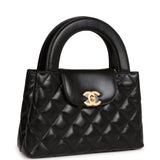 Chanel Small Kelly Shopper Black Shiny Aged Calfskin Brushed Gold Hardware