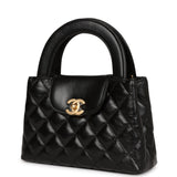 Chanel Small Kelly Shopper Black Shiny Aged Calfskin Brushed Gold Hardware