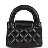 Chanel Nano Kelly Shopper Black Shiny Aged Calfskin Brushed Gold Hardware
