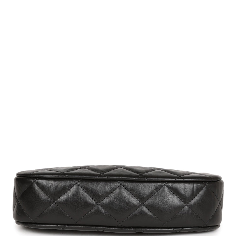Chanel 19 Hobo Bag Black Aged Calfskin Brushed Gold Hardware