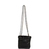 Chanel Mini 22 Bag Black Pebbled Calfskin Gold Hardware