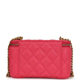 Chanel Small Vanity Case Hot Pink Caviar Brushed Gold Hardware