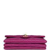 Chanel Small Crush Flap Bag Purple Shiny Aged Calfskin Brushed Gold Hardware