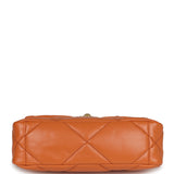 Chanel Medium 19 Flap Orange Lambskin Mixed Metal Hardware