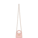Chanel Nano Kelly Shopper Light Pink Shiny Aged Calfskin Brushed Gold Hardware
