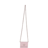 Chanel Mini Crossbody Wallet Pink Caviar Light Gold Hardware