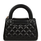 Chanel Small Kelly Shopper Black Shiny Aged Calfskin Brushed Gold Hardware