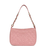 Chanel Vintage Timeless Shoulder Bag Pink Caviar Gold Hardware