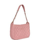Chanel Vintage Timeless Shoulder Bag Pink Caviar Gold Hardware