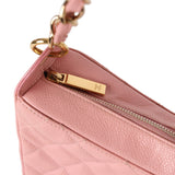 Chanel Vintage Timeless Shoulder Bag Pink Caviar Gold Hardware