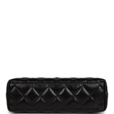 Chanel Small Kelly Shopper Black Shiny Aged Calfskin Brushed Gold Hardware