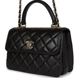 Chanel Small Trendy CC Bag Black Lambskin Gold Hardware