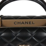 Chanel Small Trendy CC Bag Black Lambskin Gold Hardware