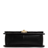 Chanel Small Perfect Fit Flap Black Shiny Calfskin Brushed Gold Hardware
