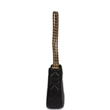 Chanel Hobo Bag Black Shiny Caviar Brushed Gold Hardware