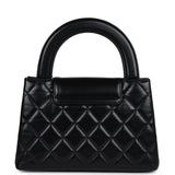 Chanel Small Kelly Shopper Black Shiny Aged Calfskin Brushed Gold Hardware