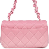 Chanel Mini Flap Bag Pink Ombre Caviar Lacquered Metal Hardware